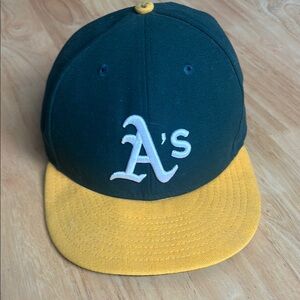 Retro Oakland A’s Official On-Field Baseball Cap New Era 7 3/4 ⚾️